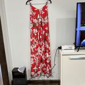 Floral Red Maxi Dress